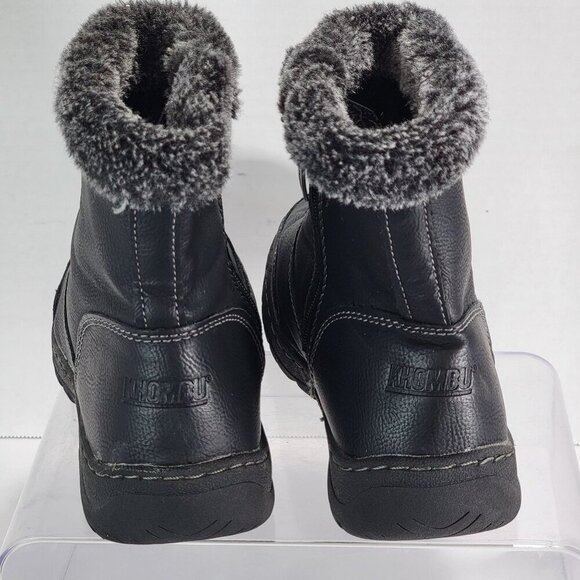 Khombu Addison Womens 6 Black Memory Foam Water Repellent Winter Vegan Boots - Picture 8 of 10